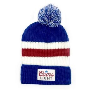 Unisex Coors Light Knit Pom Pom Beanie